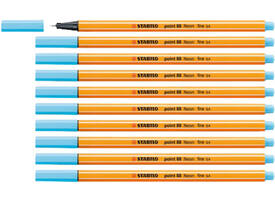 Fineliner STABILO point 88/031 fijn neon blauw
