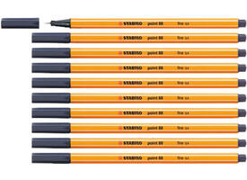 Fineliner STABILO point 88/98 fijn payne's grijs