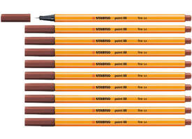 Fineliner STABILO point 88/75 fijn sienna