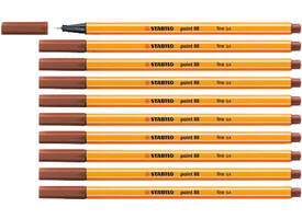 Fineliner STABILO point 88/38 fijn krijtrood