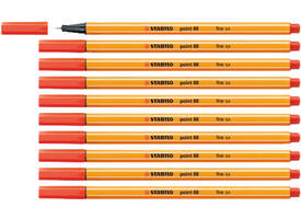 Fineliner STABILO point 88/48 fijn lichtrood