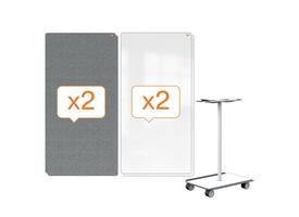 White- en Memobord systeem Nobo Move & Meet 90x180cm