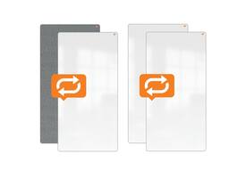 White- en Memobord systeem Nobo Move & Meet 90x180cm