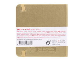 Schetsboek Talens Art Creation 80 witte vellen 140gr 120x120mm witgoud