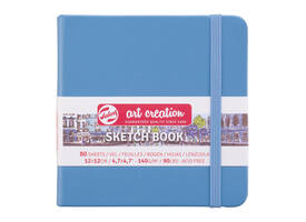 Schetsboek Talens Art Creation 80 witte vellen 140gr 120x120mm blauw