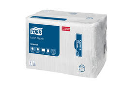 Lunchservet Tork Universal 1/4 vouw 1-laags 325x325mm 500 vel wit 509300
