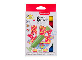 Verfstift Bruynzeel Kids assorti basis 6 stuks