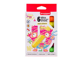 Verfstift Bruynzeel Kids assorti neon 6 stuks