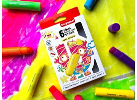 Verfstift Bruynzeel Kids assorti neon 6 stuks