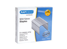 Nieten Rapesco Heavy Duty 923 13mm 1000 stuks zilver