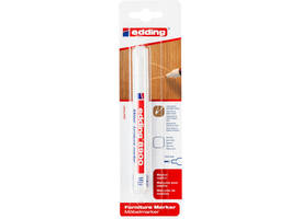 Viltstift edding 8900 meubel rond 1.5-2mm spierwit blister à 1 stuk