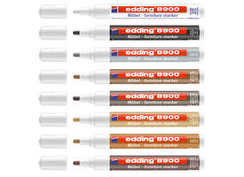 Viltstift edding 8900 meubel rond 1.5-2mm spierwit blister à 1 stuk