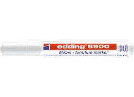 Viltstift edding 8900 meubel rond 1.5-2mm spierwit blister à 1 stuk