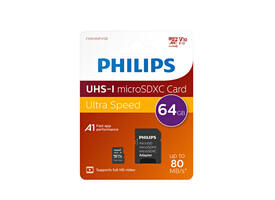 Geheugenkaart Philips micro SDXC Class 10 UHS-I U1 64GB