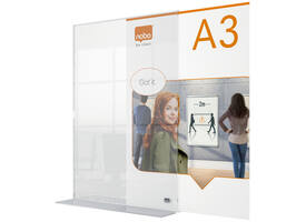 Infobord Nobo Premium Plus A3 acryl vrijstaand