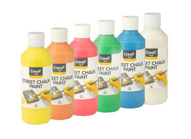 Stoepkrijtverf Creall Chalk Paint 6 kleuren à 250ml