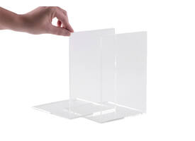 Boekensteun MAUL acryl 12x12x17cm set 2 glashelder