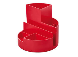 Pennenkoker MAULroundbox Blauwe Engel recycled 6 vaks rood