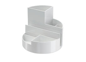 Pennenkoker MAULroundbox Blauwe Engel recycled 6 vaks wit