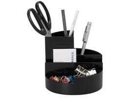 Pennenkoker MAULroundbox Blauwe Engel recycled 6 vaks zwart