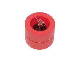 Papercliphouder MAULpro magnetisch recycled Ø73x60mm rood