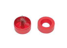 Papercliphouder MAULpro magnetisch recycled Ø73x60mm rood