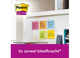 Memoblok Post-it 654 Super Sticky 76x76mm Boost 5 stuks