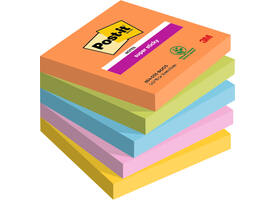 Memoblok Post-it 654 Super Sticky 76x76mm Boost 5 stuks