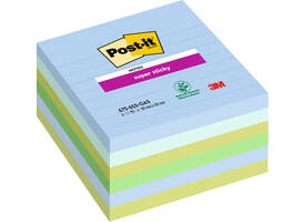 Memoblok Post-it 675-6 Super Sticky 101x101mm Oasis 6 stuks