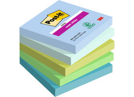 Memoblok Post-it 654 Super Sticky 76x76mm Oasis 5 stuks