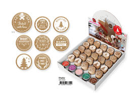 Stempels en stempelkussen Woodies Christmas