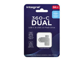 USB stick 3.0 Integral USB-360-C Dual USB-A 64GB