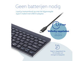 Toetsenbord R-Go Ergonomisch Compact Break QWERTY zwart