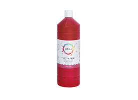 Plakkaatverf Qrea rood 1000ml