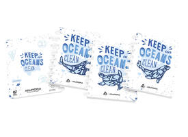 Schrift Adoc Ocean Waste Plastics A5 lijn 144 pagina's 90gr