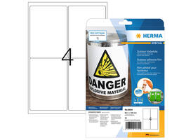 Etiket HERMA 9534 99.1x139mm weerbestendig wit 40 stuks