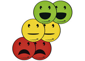 Magneet Legamaster emoticon 50mm assorti 6 stuks