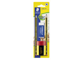 Schrijfset Staedtler 2 Noris potloden HB-gum-slijper 4 stuks