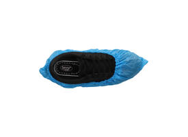 Schoenovertrek CMT 40mu geruwd maat 36-46 CPE blauw 100 stuks