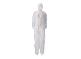 Overall CMT L non-woven ritssluiting PP wit 50 stuks