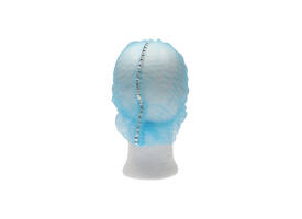 Haarnet CMT clip non-woven L 53cm met detectie strip PP blauw 100 stuks