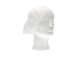 Haarnet CMT bouffant non-woven L 53cm PP wit 100 stuks