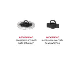 Melkopschuimer Inventum 240ml zwart met rvs