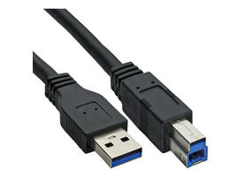Kabel Inline USB-A USB-B 3.0 M 0.5 meter zwart