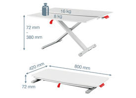 Zit-sta bureau Leitz Ergo Cosy met schuiflade