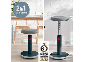 Actieve zit-sta kruk Leitz Ergo Cosy grijs