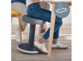 Actieve zit-sta kruk Leitz Ergo Cosy grijs