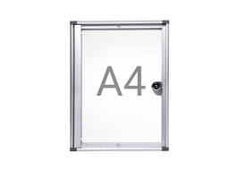 Binnenvitrine wand MAULextraslim whiteboard 1xA4 met slot