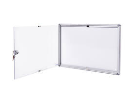 Binnenvitrine wand MAULextraslim whiteboard 2xA4 met slot