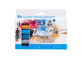 Duotip Talens Ecoline set à 6 stuks stadslandschap